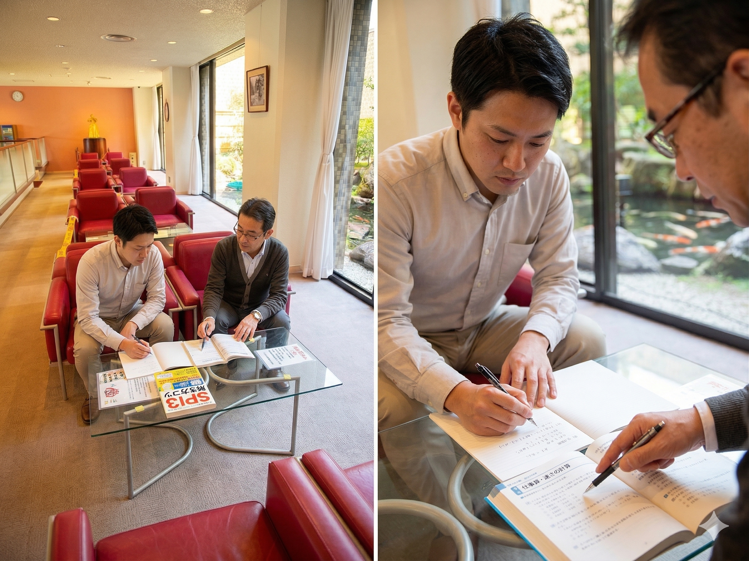新大阪SPI数学塾で転職SPI受験の個別指導を受ける社会人の受講風景